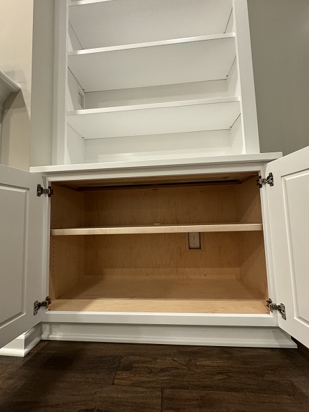 Trim or finish work on built-in